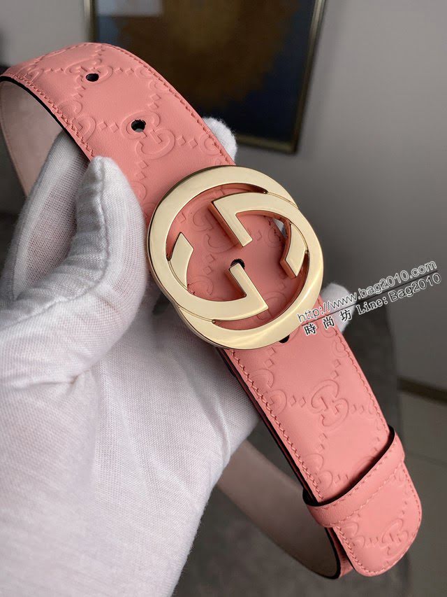 Gucci經典皮帶 古奇雙G板扣腰帶  jjp1336